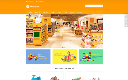 响应式食品百货礼品玩具生活用品英文外贸类网站模板(自适应手机端)